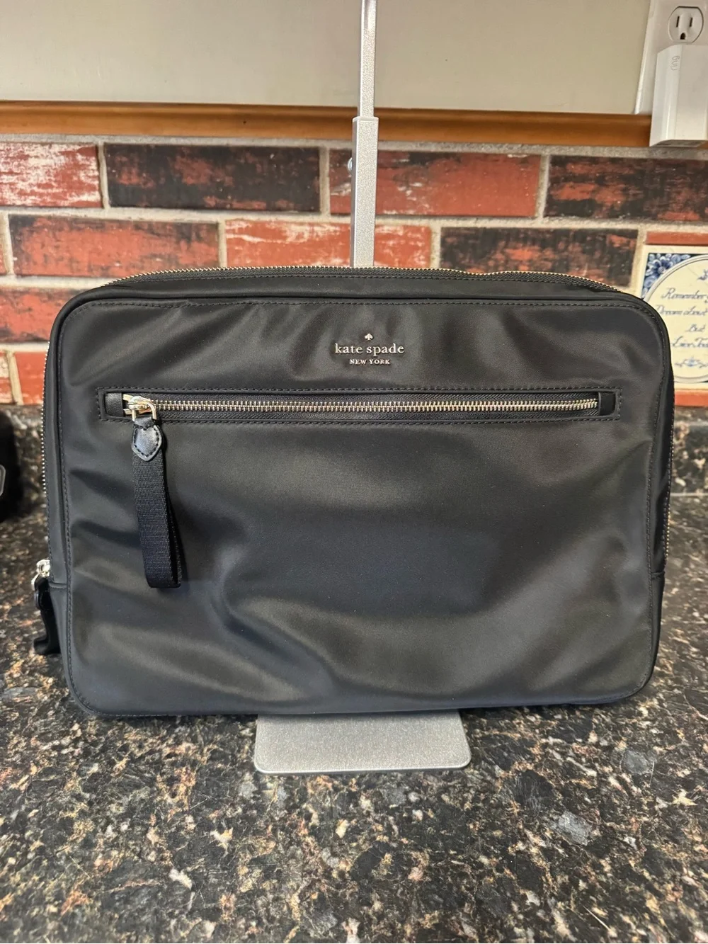 Kate Spade New York Black Nylon Laptop Bag Briefcase Work Travel Case